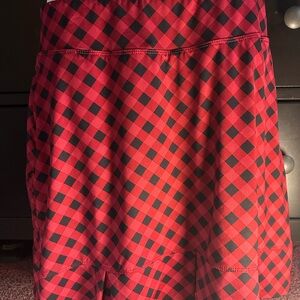 Red and Black Checkered Women's Golf Skort